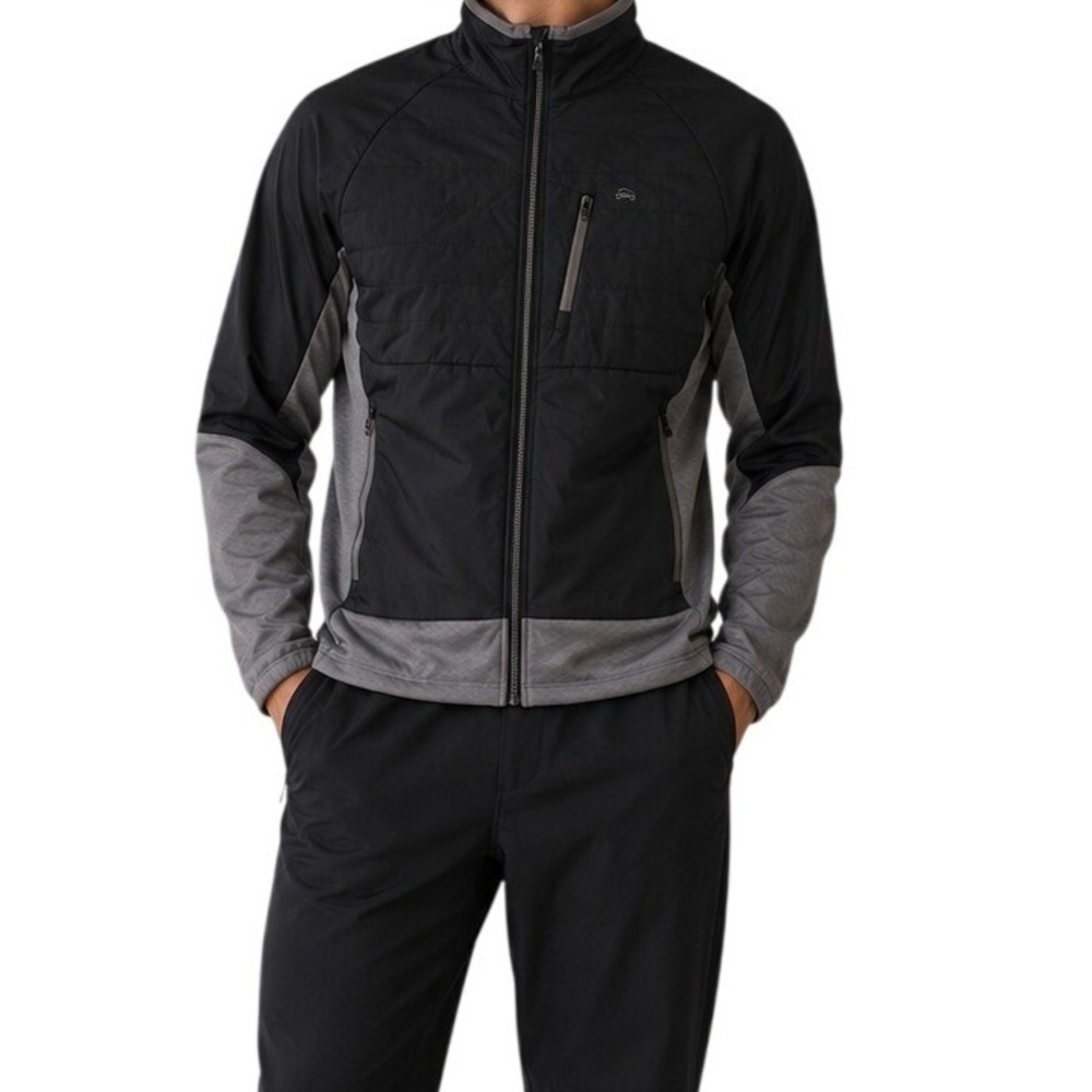 Cabelas XPG Black Gray Extreme Performance Hybrid Insulated Jacket Men's 2XL